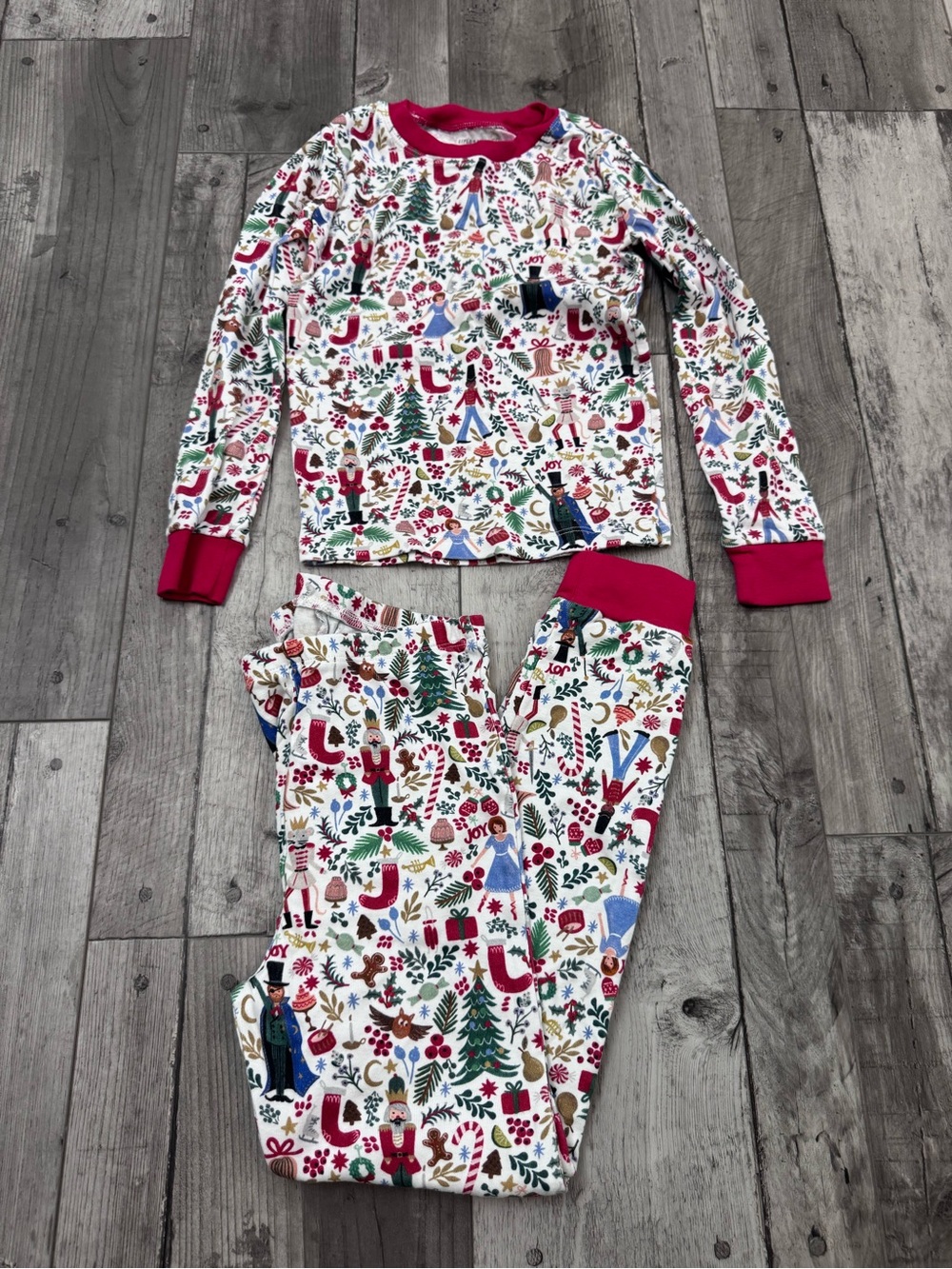 Pottery Barn Kids Organic Rifle Paper Company Nutcracker Christmas Pajama 8